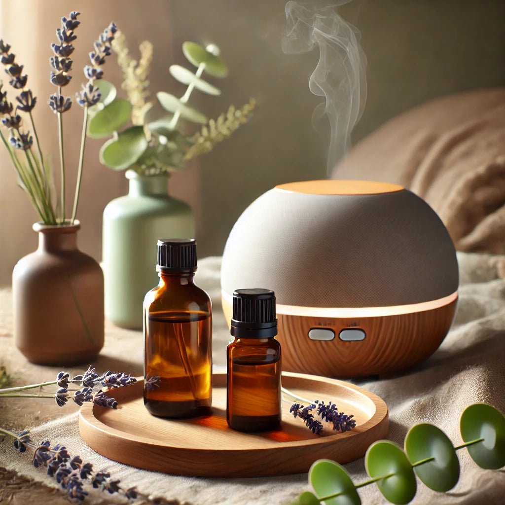 Essential oils with a diffuser